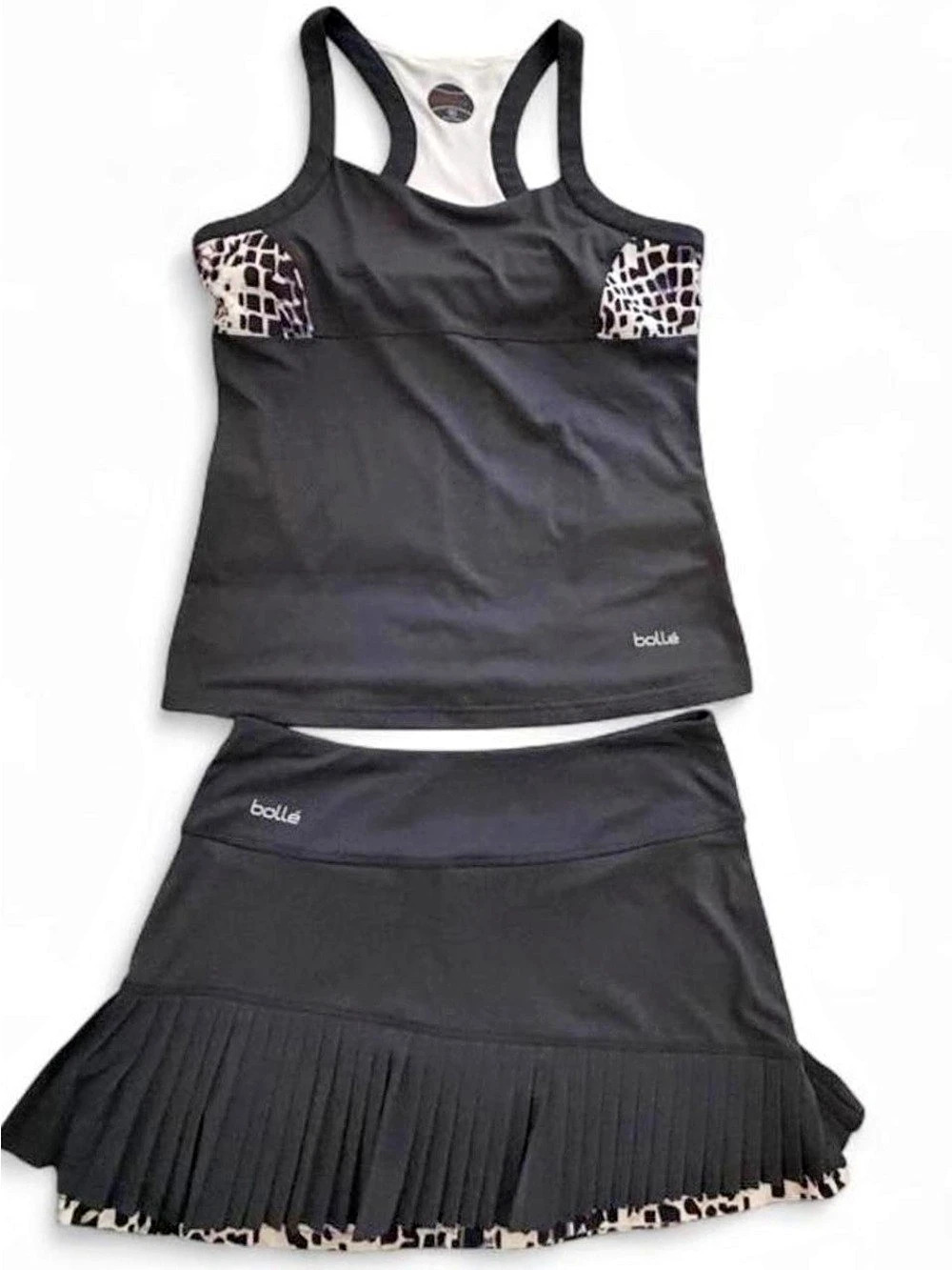 Bolle Women's Tennis Set in Charcoal Gray w/ Leopard Print & Purple